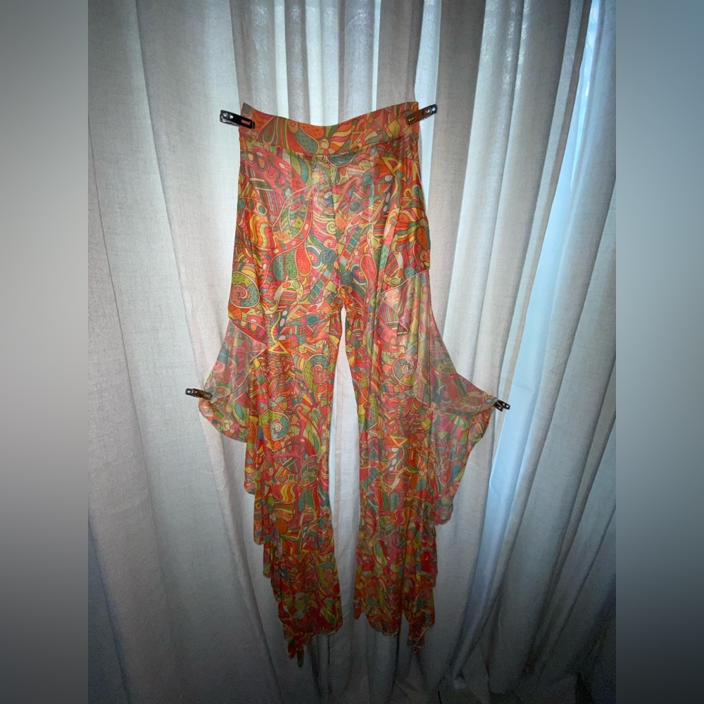 Colorful Paisley Flared Women's Pants